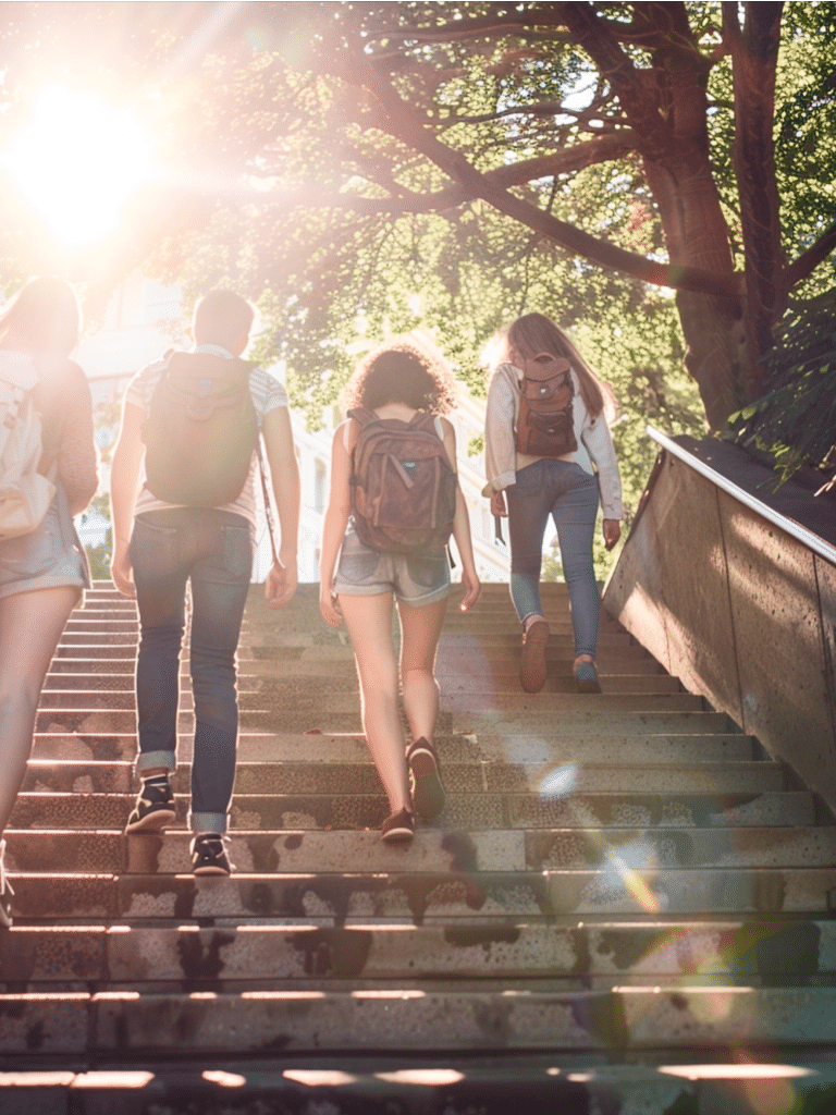 Studierende gehen ihren Weg an der Hochschule Fresenius