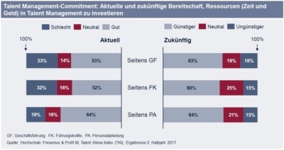 Schaubild über die Bereitschaft Talente zu fördern.